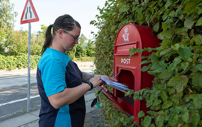 Tømning af postkasse